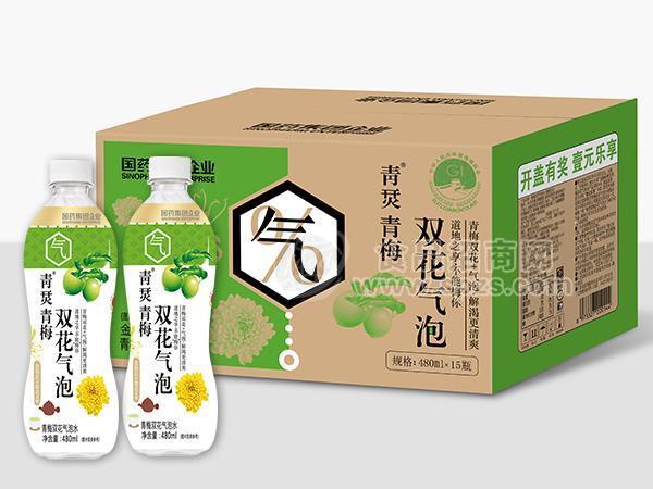 青烎青梅雙花氣泡水 氣泡水飲品480ml×15瓶