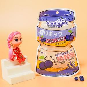 太陽(yáng)之光酸奶藍(lán)莓味棒棒糖休閑食品50g