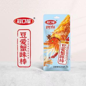 冠口福豆愛(ài)蟹味棒蟹柳蟹棒麻辣食品香辣味45克