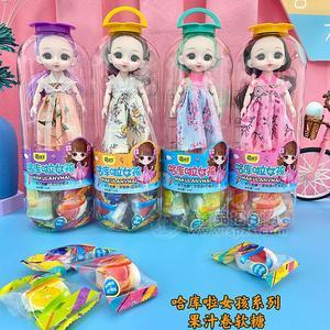 哈库啦女孩系列果汁卷软糖休闲食品儿童糖玩代理 