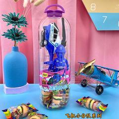 萌孩子飞机小分队汉堡橡皮糖休闲食品招商