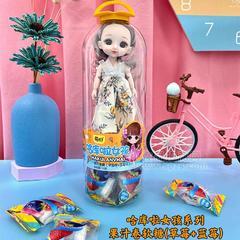 萌孩子哈库啦女孩果汁卷糖（蓝莓味+草莓味）儿童糖玩60g