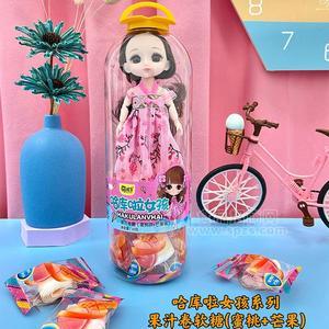 萌孩子哈库啦女孩果汁卷糖（蜜桃味+芒果味）招商