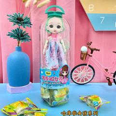 萌孩子哈库啦女孩果汁卷糖（苹果味+柠檬味）休闲食品60g