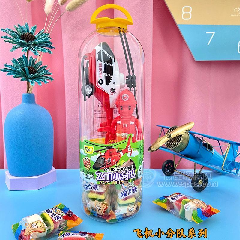 萌孩子飞机小分队橡皮糖儿童糖玩招商代理 