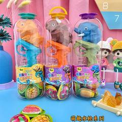 萌孩子萌趣喷水枪果肉软糖儿童糖玩65g