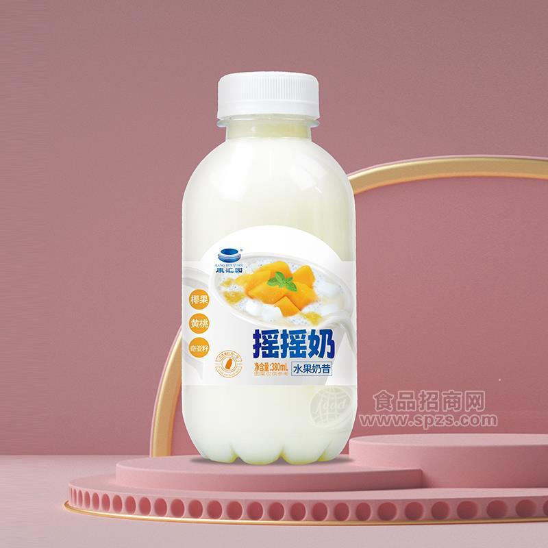 康匯園搖搖奶水果奶昔椰果黃桃奇亞籽380ml