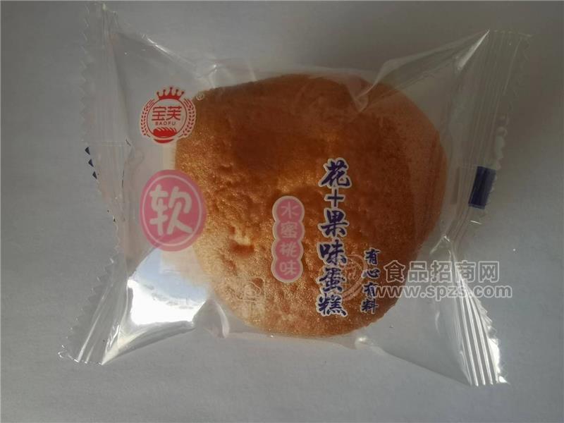 宝芙水蜜桃味花+果味蛋糕