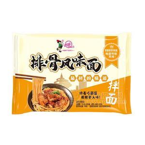 青援排骨风味拌面袋装油炸方便面袋装招商113g