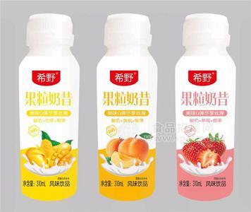 希野果粒奶昔310ml 黃桃酸奶椰果風(fēng)味飲品