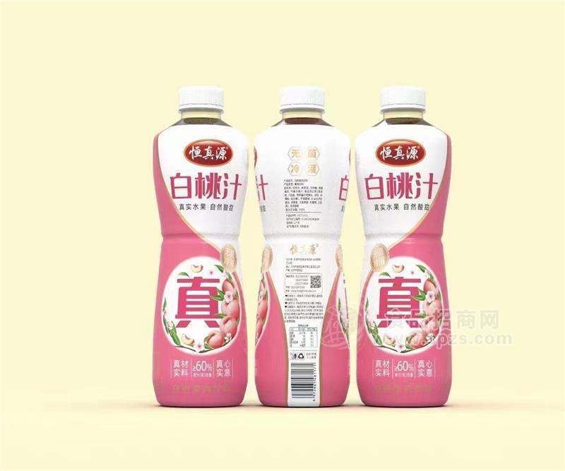 恒真源白桃汁白桃果肉饮料1.25L (2)