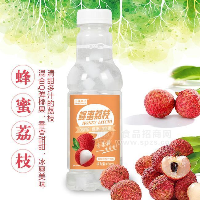 三稞菓仔果汁饮料蜂蜜荔枝450ml 