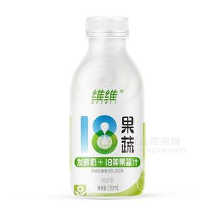 維維芝士味發(fā)酵奶加18種果蔬汁果蔬乳酸菌飲品瓶裝招商350ml