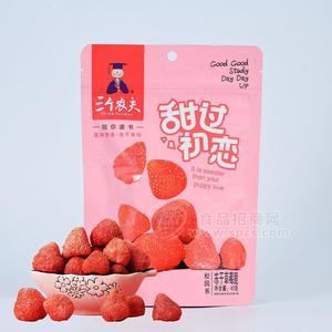 三個(gè)農(nóng)夫 甜過(guò)初戀凍干草莓脆休閑食品袋裝40g