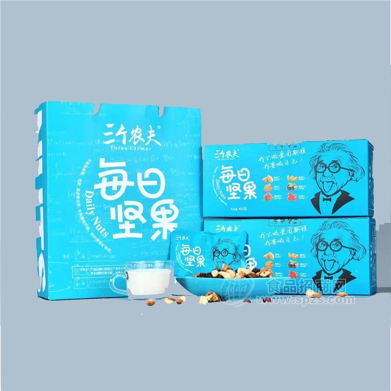 三個(gè)農(nóng)夫每日?qǐng)?jiān)果愛因斯坦 禮盒裝上下雙提裝 休閑食品禮盒