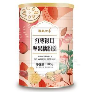 榕甄四季紅棗銀耳藕粉羹500g/罐