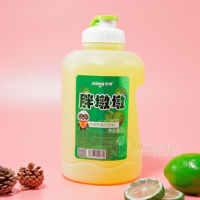 世峰胖墩墩小青柠果汁饮料2L果汁餐饮果汁家庭装大瓶果汁