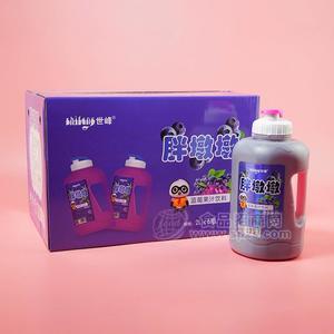 世峰胖墩墩藍莓果汁飲料2LX6瓶招商代理禮盒招商手提禮品招商