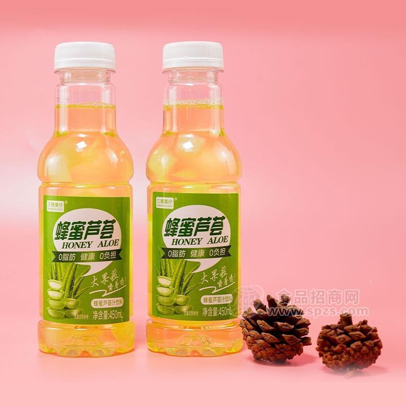 三稞菓仔大果粒蜂蜜芦荟汁饮料450mL
