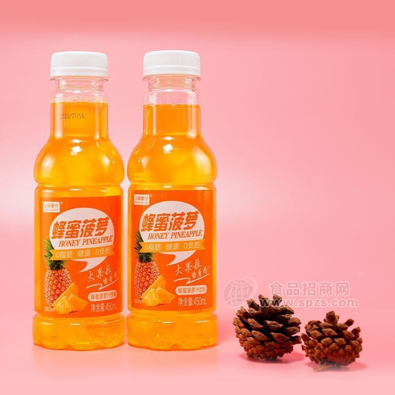 三稞菓仔大果粒饮料蜂蜜菠萝汁饮料450mL