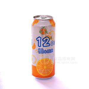 橙心橙意橙味气泡饮料500ml