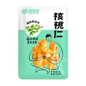 疆果果辣爽藤椒味核桃仁干果休閑食品45g