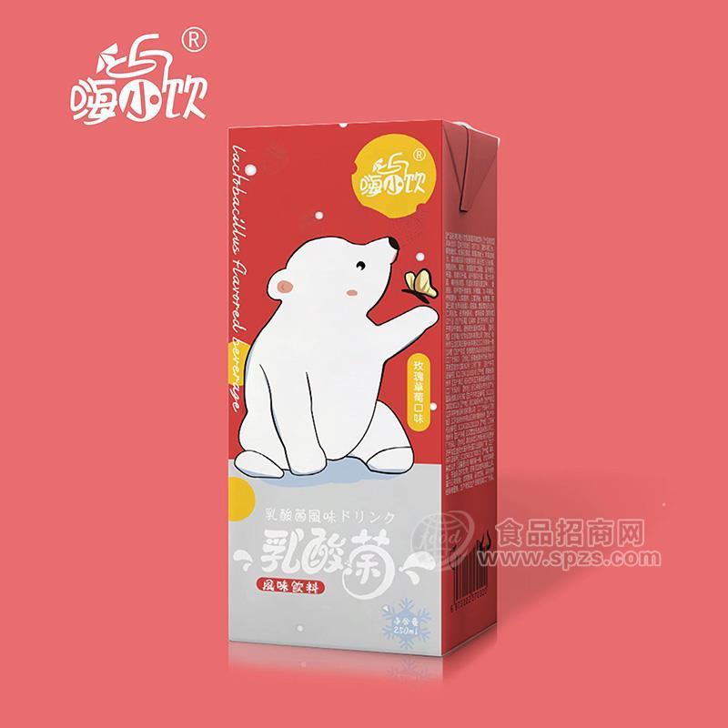 ·嗨小饮玫瑰草莓口味乳酸菌风味饮料招商250ml 