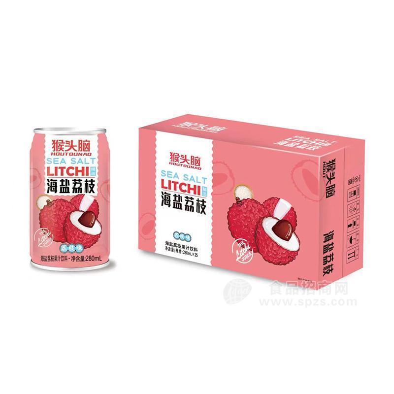 ·猴头脑海盐荔枝果汁饮料280mlx15瓶 