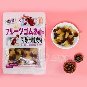 澳米伽可樂(lè)形橡皮糖糖果休閑食品100g