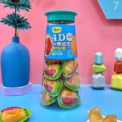 萌孩子柚子口味4D水果造型果肉软糖糖果招商200g