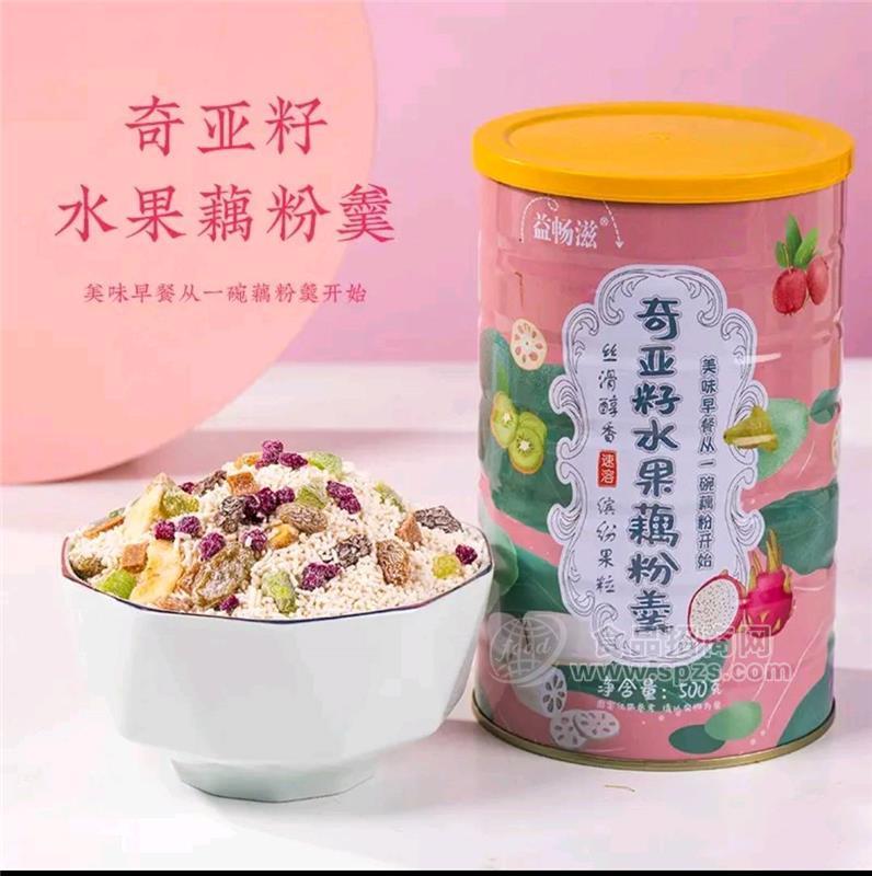 奇亚籽水果藕粉羹