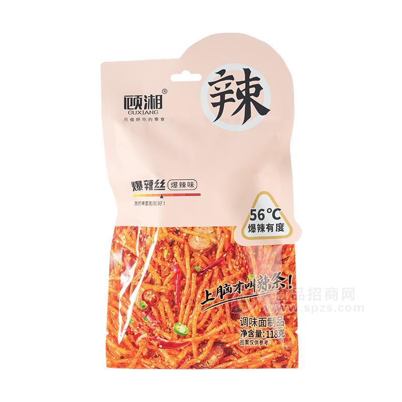 顾湘爆辣味爆辣丝调味面制品118g