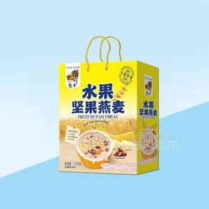 憨牛水果堅(jiān)果燕麥方便即食禮盒裝1.2kg