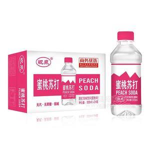 岘泉蜜桃苏打蜜桃味苏打果味饮料333ml×24瓶