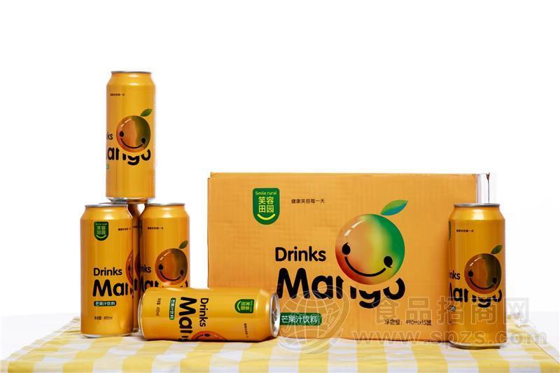 笑容田园 芒果汁饮料 490ml×15罐×1箱