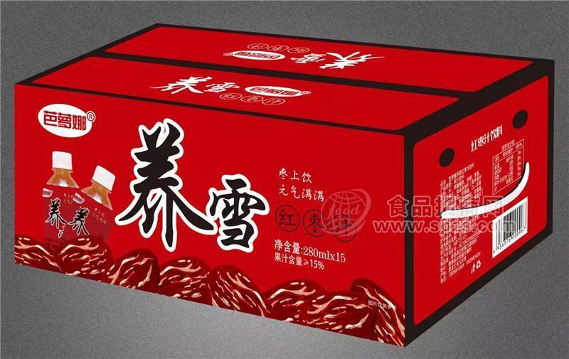 芭蘿娜養(yǎng)雪紅棗汁飲料280ml×15瓶×1箱果汁飲品