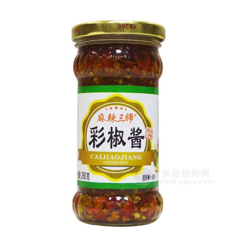 ·麻辣三师四川风味彩椒酱260g 