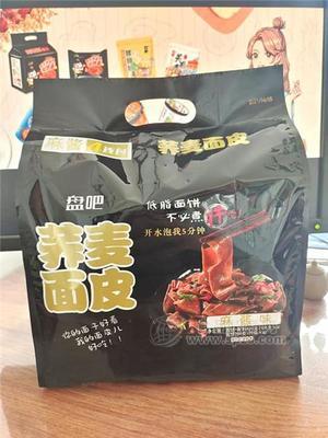 盘吧荞麦面皮麻酱味非油炸实惠4连包
