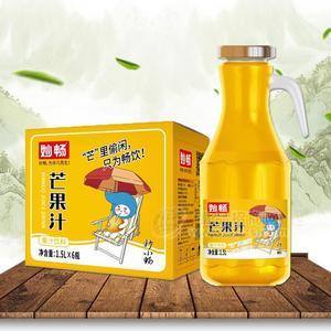 妙暢益生菌芒果汁飲料樂享家庭裝大容量果汁1.5LX6瓶