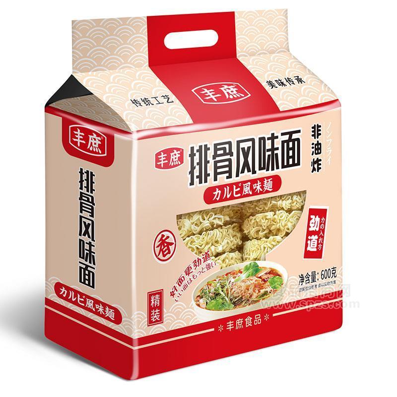 豐庶排骨風味面方便面方便食品600g