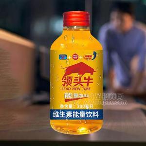 領(lǐng)頭牛維生素能量飲料代理運(yùn)動(dòng)飲料玻璃瓶功能飲料300ml