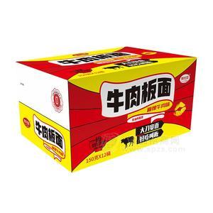 奧京莊園麻辣牛肉味牛肉板面方便面150gx12桶
