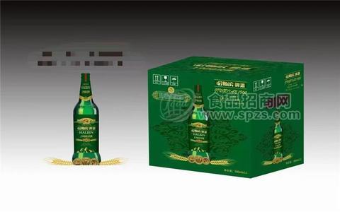 哈勒濱啤酒1900玻璃瓶500ml×12瓶