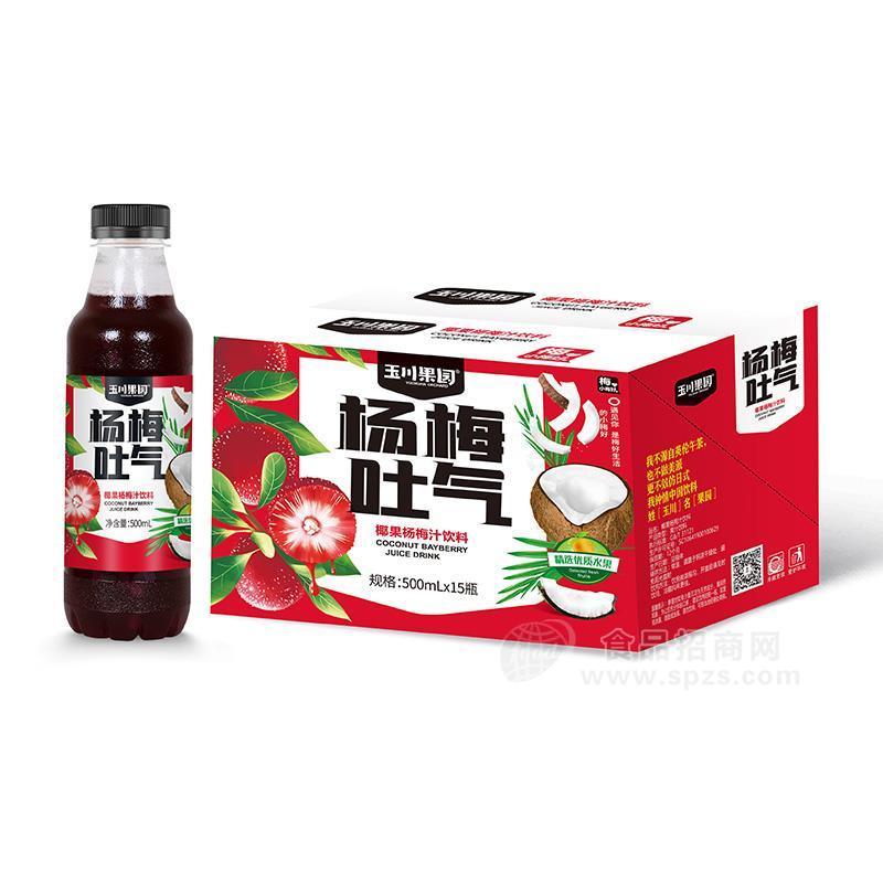 玉川果园椰果杨梅汁饮料500mlx15瓶x500mlx15瓶