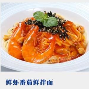 威海特色捞鲜坊鲜虾番茄鲜拌面