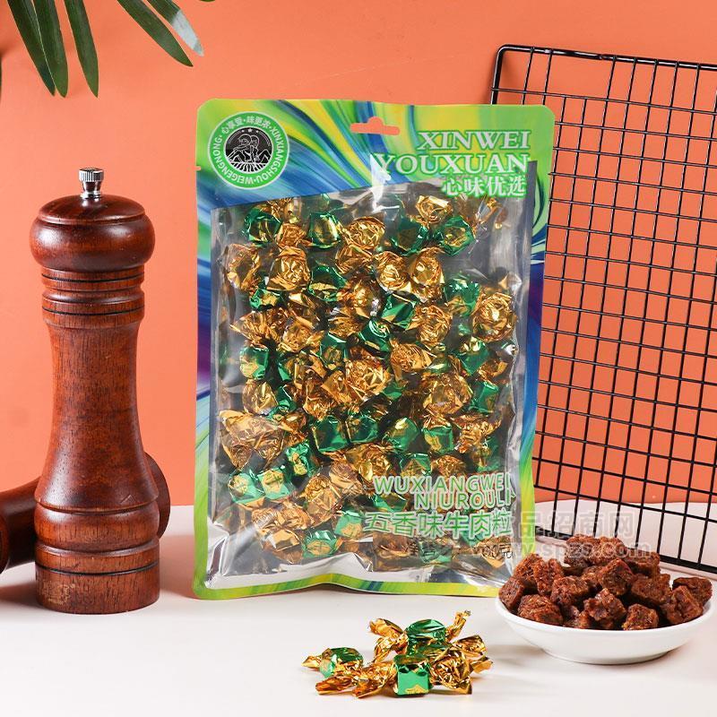 心味五香味牛肉粒肉干肉脯休闲食品100g
