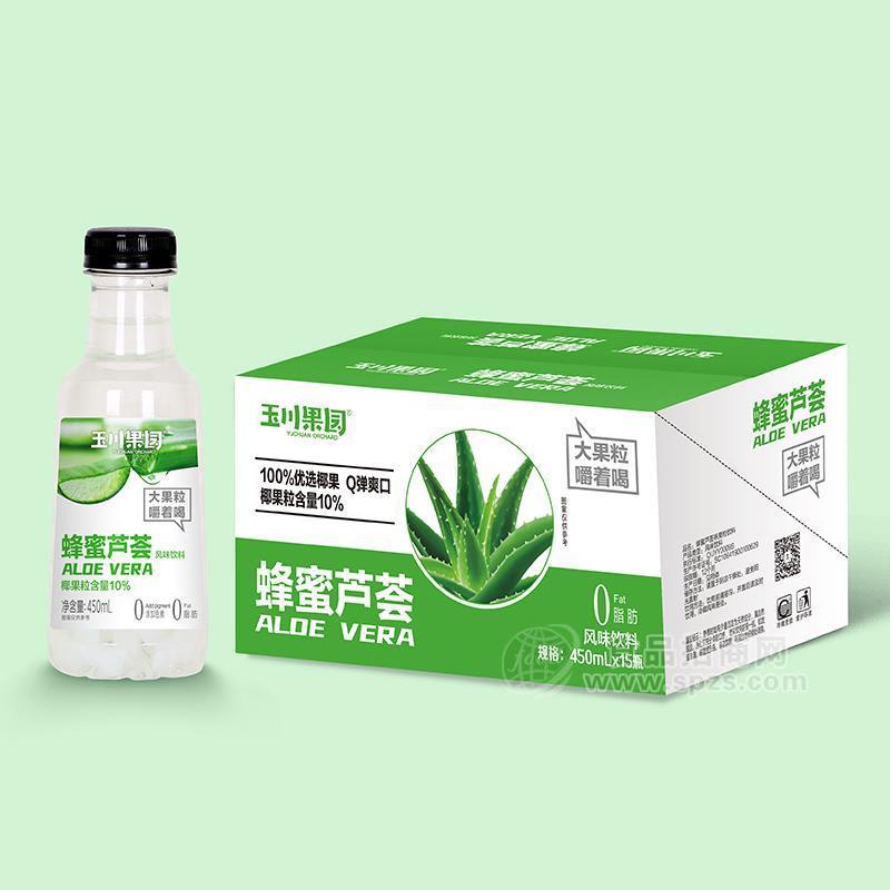 玉川果園蜂蜜蘆薈風(fēng)味飲料450mlx15瓶