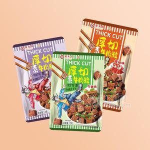 聚美合厚切素牛肉粒系列休闲食品袋装12g