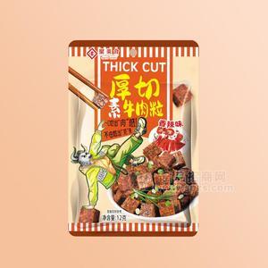 聚美合香辣味厚切素牛肉粒休閑零食招商12g