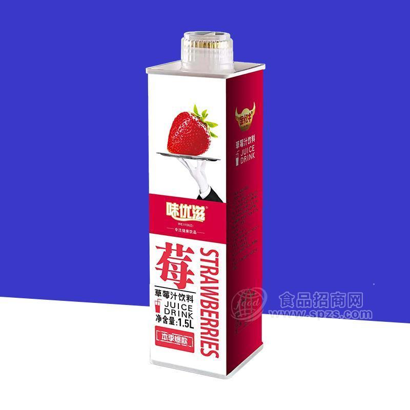味优滋草莓汁饮料果汁饮料1.5L 
